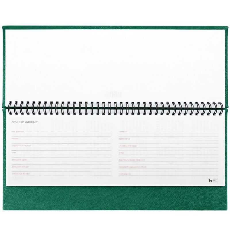 Планинг Sagrin, датированный, зеленый Планинг Sagrin, датированный, зеленый