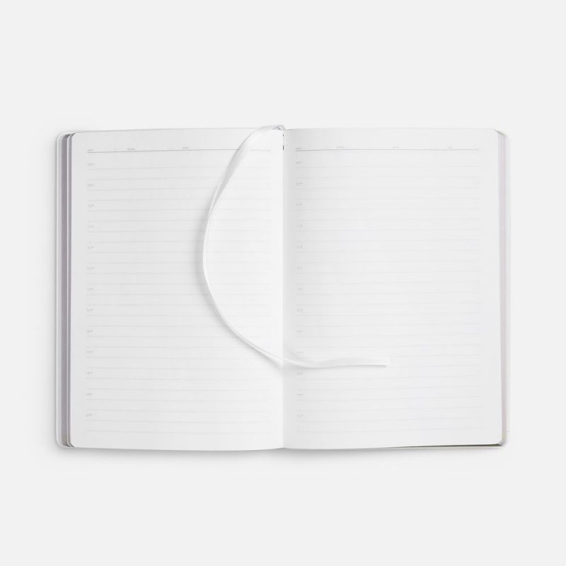 Ежедневник Nebraska Flex, недатированный, белый с золотистым