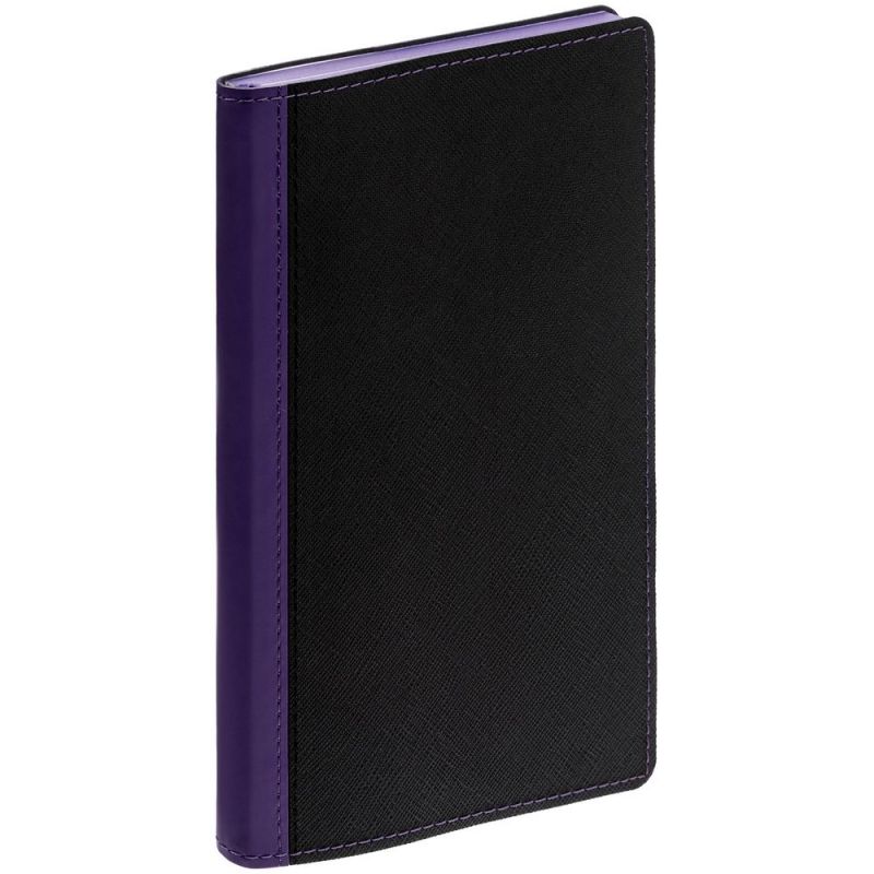 Ежедневник Nice Twice, недатированный, черный с фиолетовым Ежедневник Nice Twice, недатированный, черный с фиолетовым