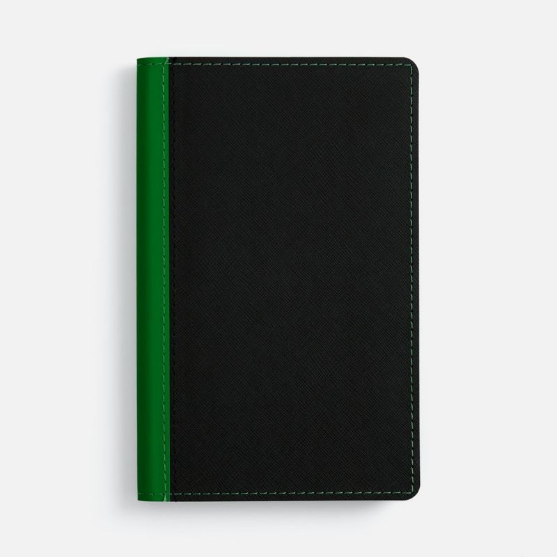 Ежедневник Nice Twice, недатированный, черный с ярко-зеленым
