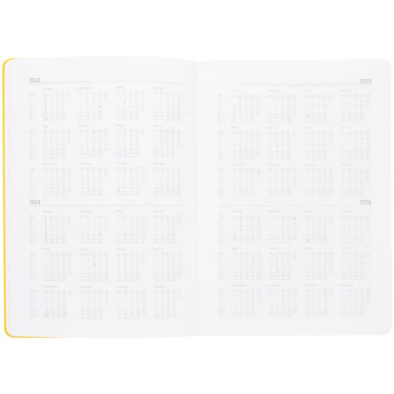 Ежедневник New Factor Metal, желтый