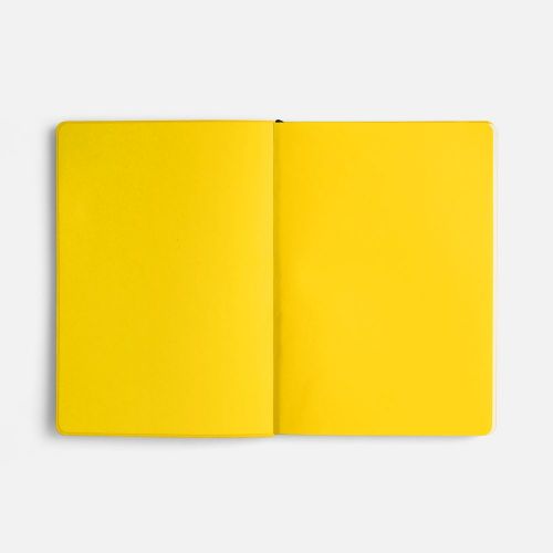 Ежедневник Doppio, недатированный, черный с желтым