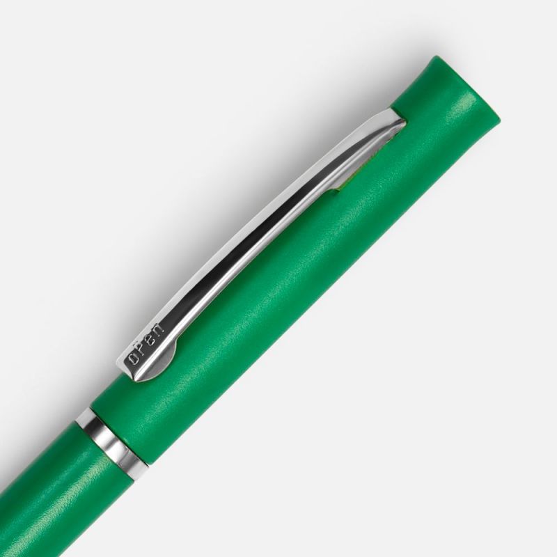 Ручка шариковая Euro Chrome, зеленая