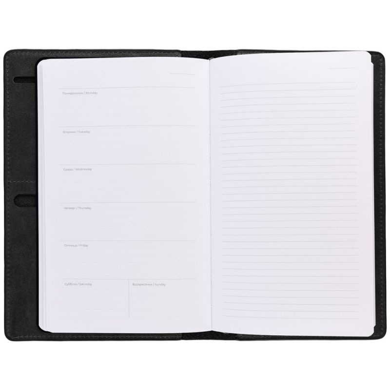 Еженедельник-портфолио Remini, недатированный, черный