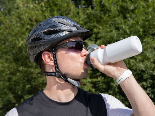 Бутылка для велосипеда Bikescape, белая с черным