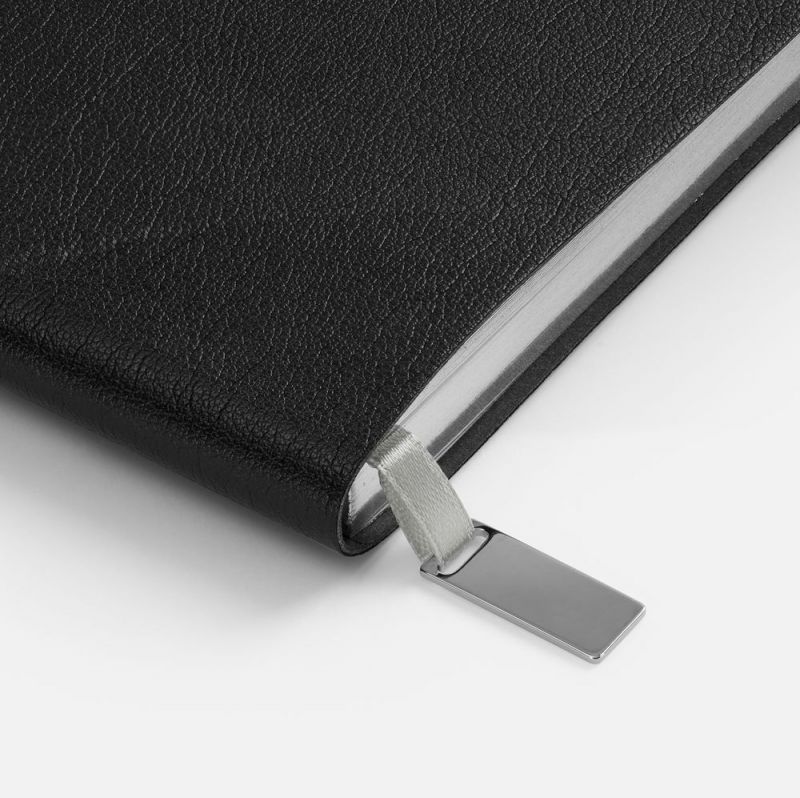 Ежедневник Petrus, недатированный, черный с серебром