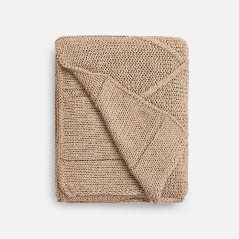 Плед Curve Verve, бежевый меланж