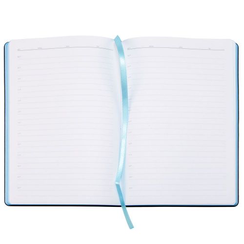 Ежедневник Bookmark, недатированный, черный с голубым