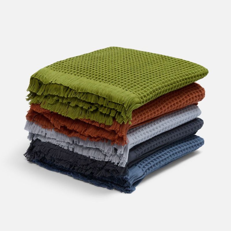 Плед вафельный Elenglect, темно-серый