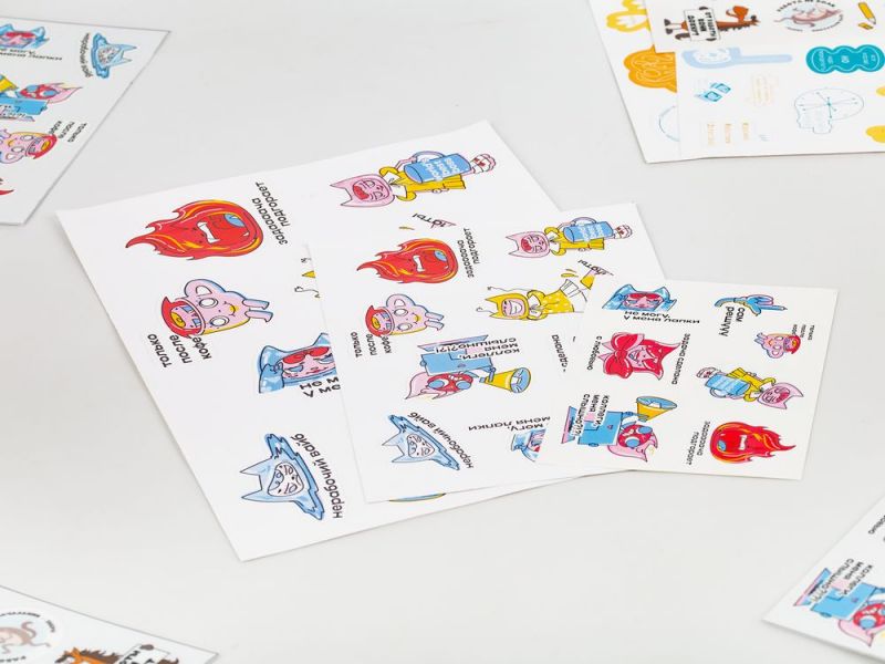 Наклейки из ПВХ Sticker Pack на заказ, L